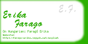 erika farago business card